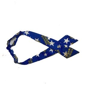 Waffle House Blue Yellow Star Patter Tie Pearl Snap